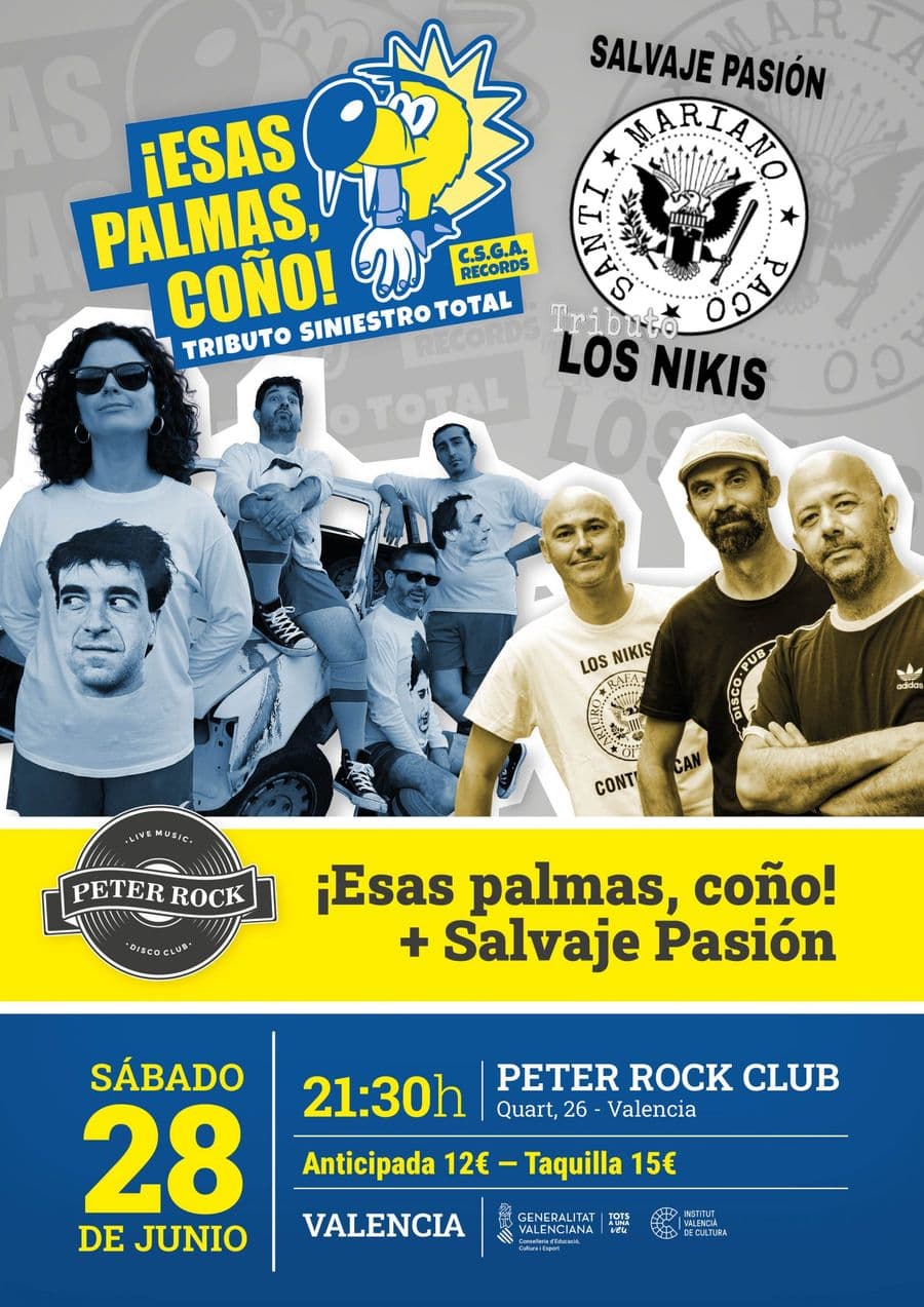 ¡ESAS PALMAS, COÑO! ▶︎ tributo a Siniestro Total + SALVAJE PASIÓN ▶︎ versiones de Los Nikis
