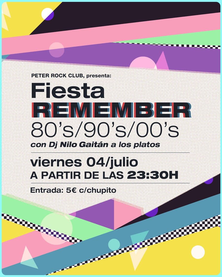 FIESTA REMEMBER ROCK & POP con Dj Nilo Gaitán