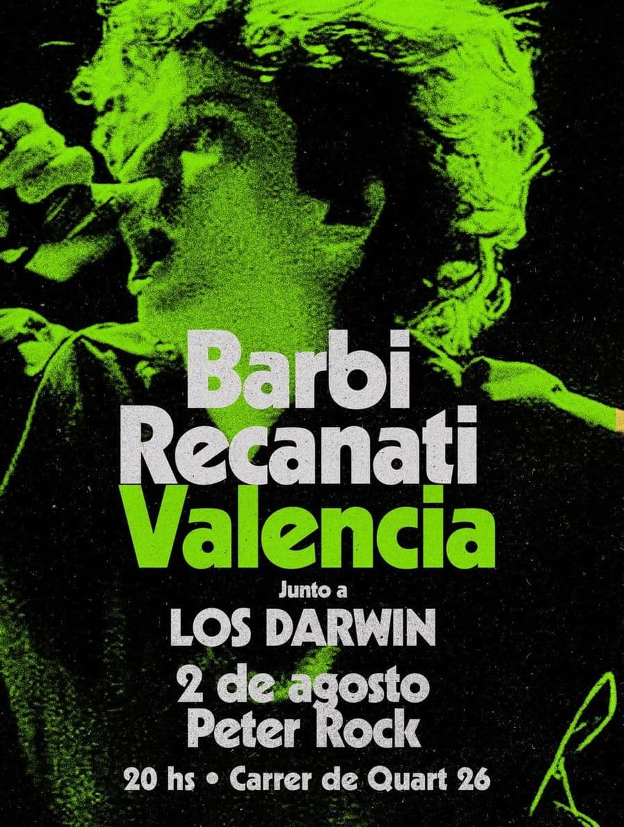 BARBI RECANATI junto a Los Darwin