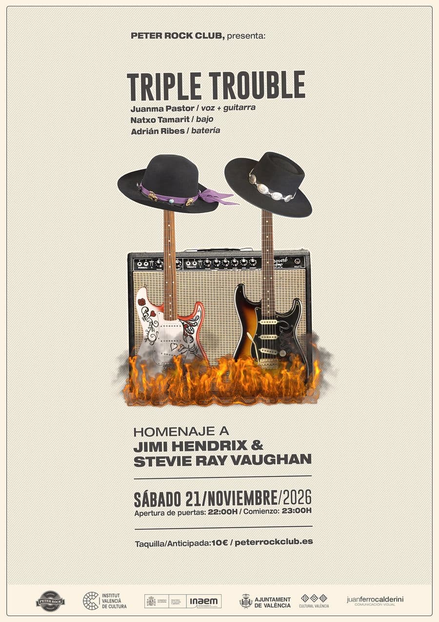TRIPLE TROUBLE / homenaje a: Jimi Hendrix & Stevie Ray Vaughan
